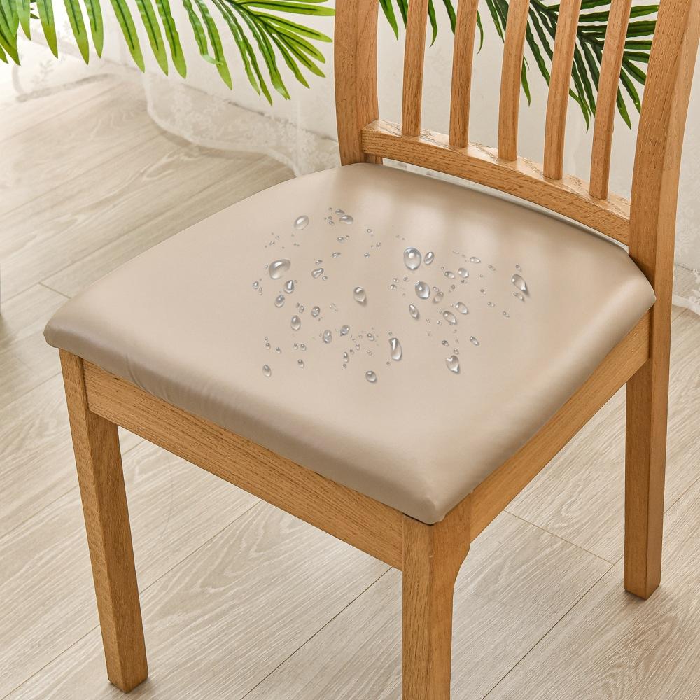 1Pc Pu Waterproof Leather Cushion  Chair Cover Chair Seat Cover El Chair Protection Cover Household Seat Cushion Cover