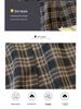 Women's Woolen Plaid High-Waisted A-Line Midi Skirt with Back Slit – 2025 Autumn/Winter Collection