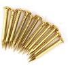 Brass Nails, 100 Pieces Round Head Gold Nails, Brass Wall Pins 10mm 15mm 18mm 22mm, Furniture Brass Tacks for Wood, for Hanging Picture Frame Mirror,