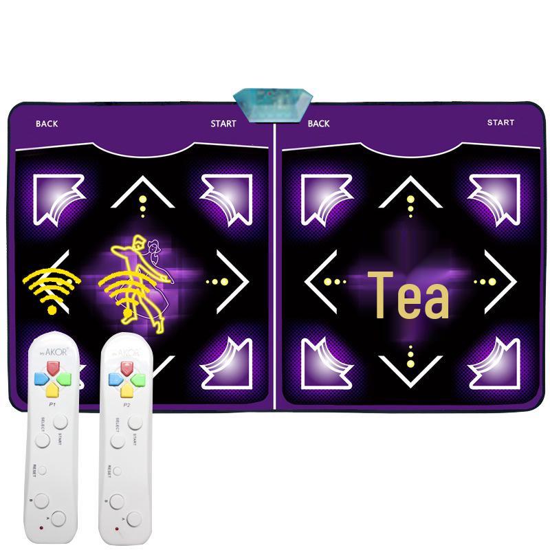 Dual Dance Mat for TV: Cross-Border Hot-Seller Game Mat Double Purple 040