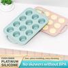 Silicone Muffin Pan with Metal Reinforced Frame Cupcake Pan Mold 12 Cups Muffin Tray Easy To Handle Nonstick BPA Free Baking Pan