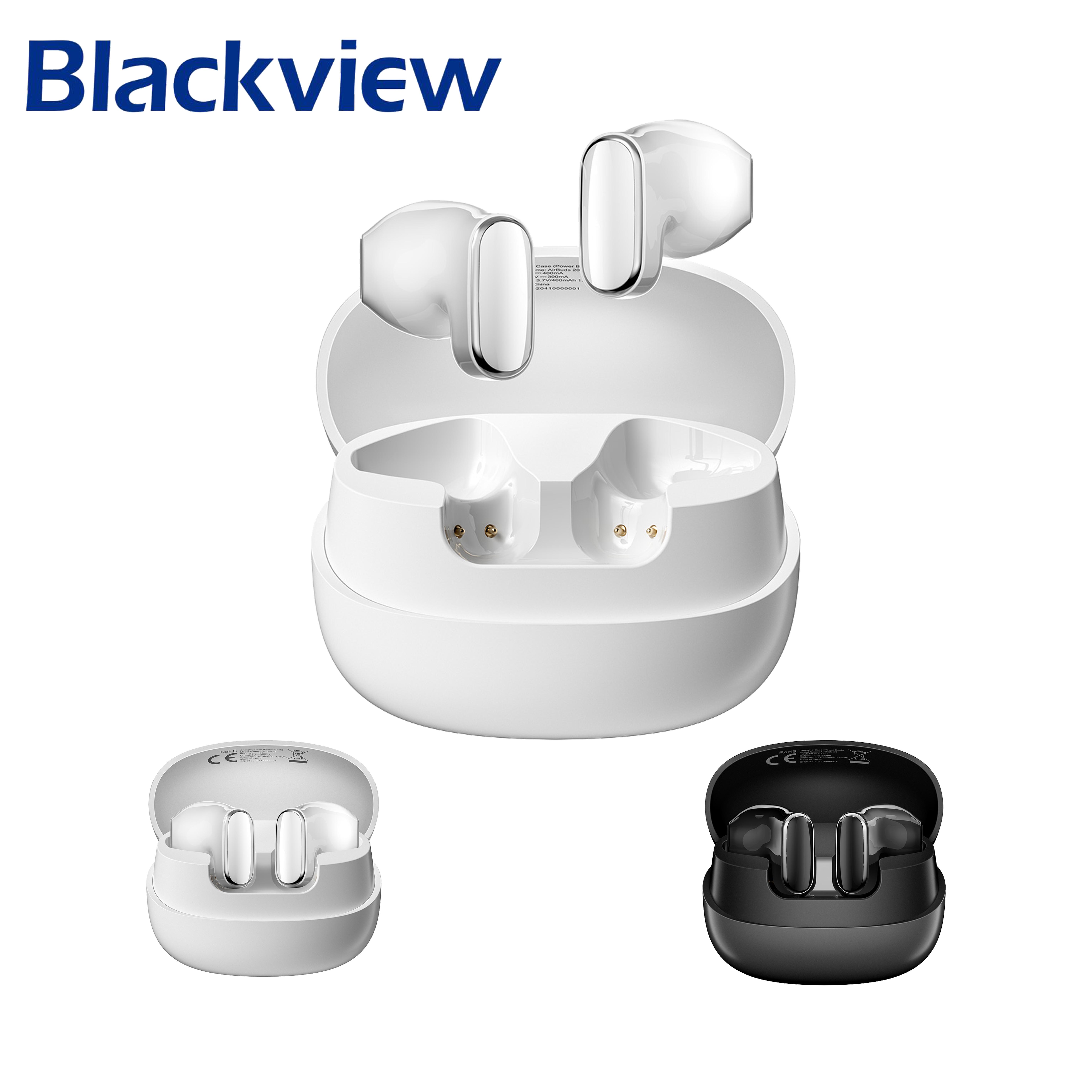 Écouteurs intra-auriculaires sans fil Bluetooth Blackview AirBuds 20, certifiés IPX7 noir