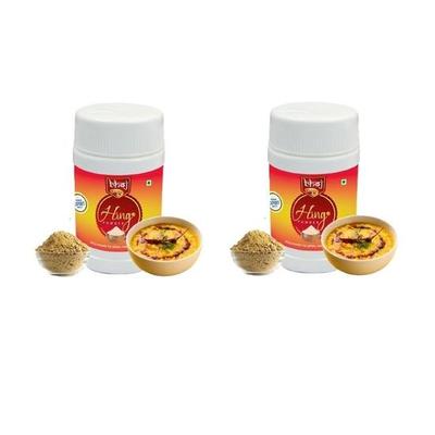 Bhoj Masale Natural Hing Asafoetida milteliai - po 50 gramų (Aukščiausios kokybės Heeng milteliai) 2 vnt. pakuotėje, iš viso 100 gramų