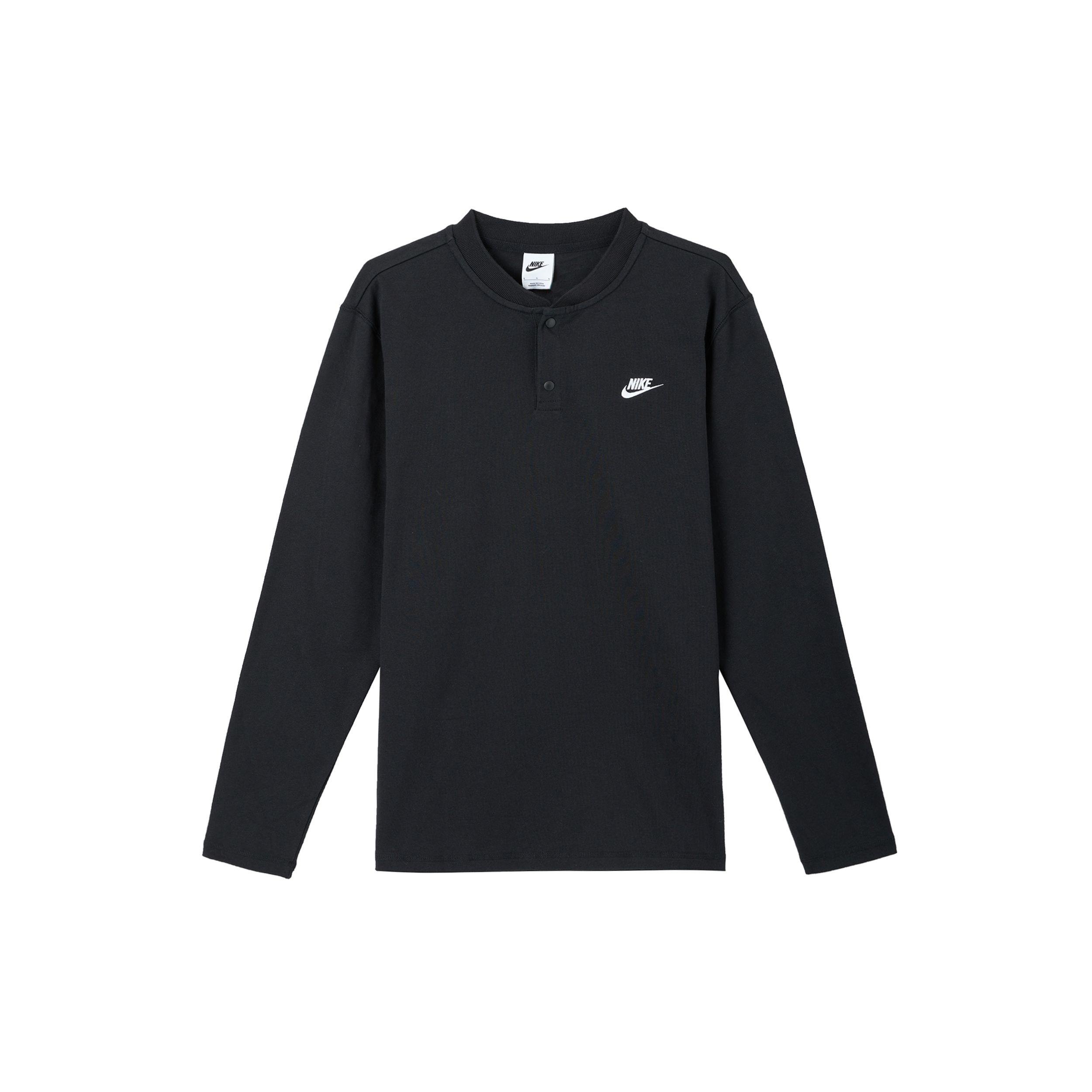 

Nike Мужская рубашка-поло свободного кроя с длинным рукавом Club Printed, цвет черный, белый FZ6631-010 M