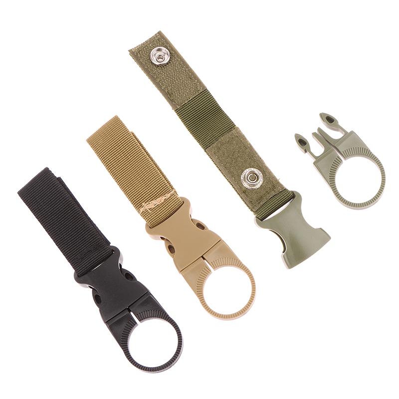 Webbing Buckle Hook Water Bottle Holder Clip Outdoor Military Nylon Climb Carabiner Belt Backpack Hanger Camp