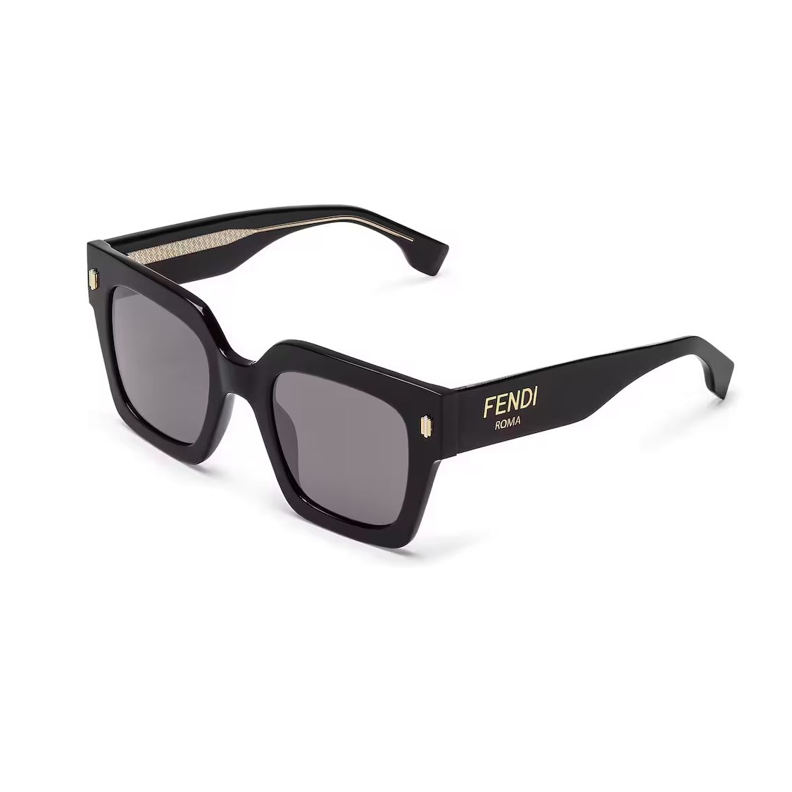 

Fendi Square Sunglasses With Laser-Etched FF Temples Women sunglasses Black FOA030V1PF02N1 Black,F