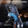 For Samsung Galaxy S25 Ultra Magnetic Case Ring Kickstand PC + TPU Hybrid Phone Cover