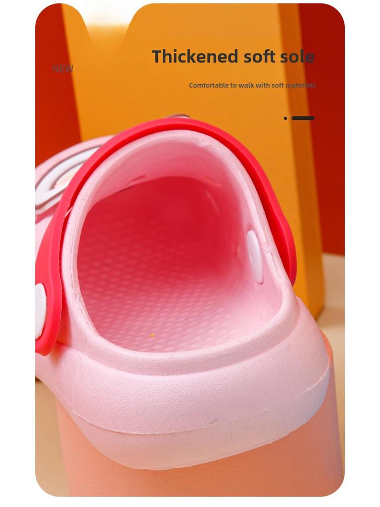 Kids' Cute Bear Non-Slip Summer Slippers: Soft Sole, Cool Clogs for Boys & Girls