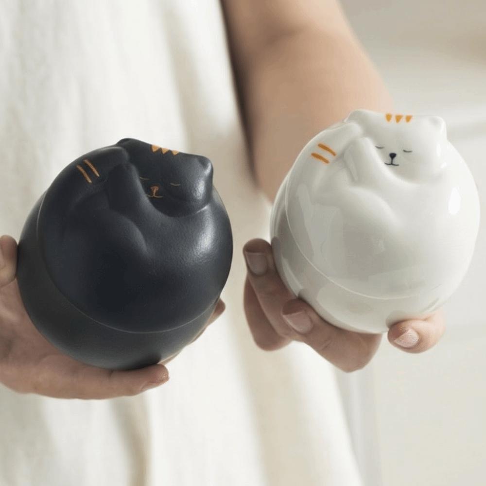 Cat Styling Ceramic Sealing Jar Cartoon Coffee Sealed Jars Cute Food Storage Container  Gifts