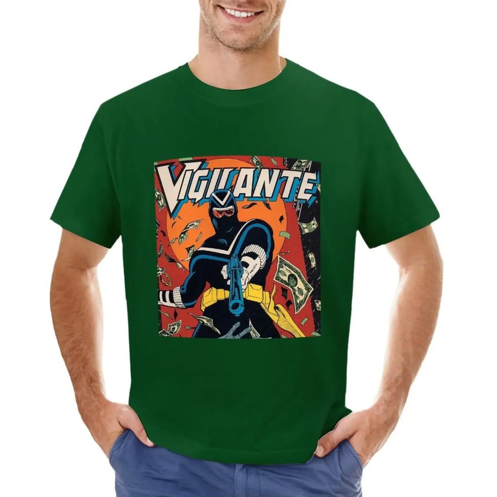New Fashion Heavyweight Vintage Vigilante Peacemaker Quotes T-shirt Aesthetic Clothes Vintage Oversizeds Mens Vintage T Shirts