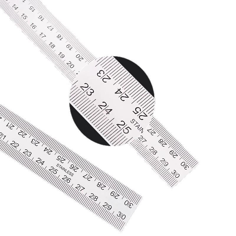 300mm Stainless Steel Angle Ruler with Level - 180° Woodworking Square Measurement Tool
