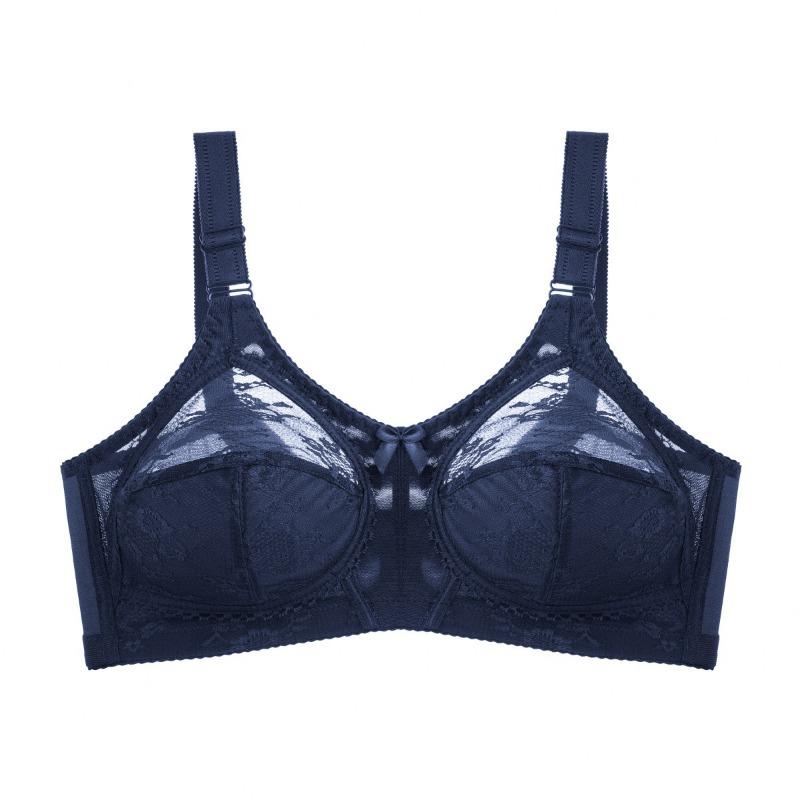 Übergröße Damen Ultra Dünn Vollschale Ohne Schwamm Sexy Spitze Ohne Bügel Transparent BH