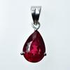 Certified 14 CT Natural Red Ruby Loose Gemstone 925 Sterling Silver Pendant MY.PD-324-NS