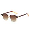 New Half Frame Sunglasses Man Woman Luxury Designer Sun Glasses High Quality Male Retro Eyewear Metal