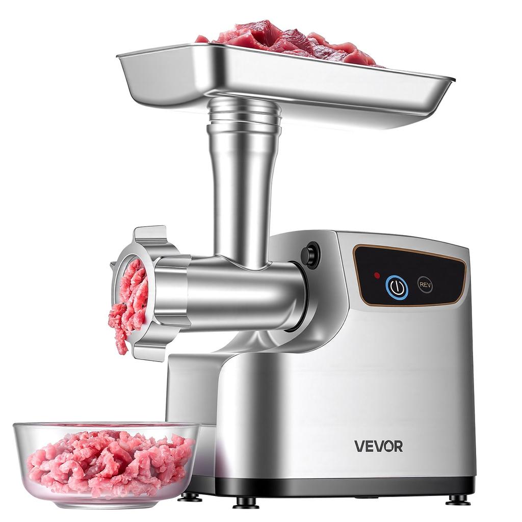 Electric Meat Grinder, 2.3 kg/Min Capacity, #8 Meat Mincer with 3 Grinding Plates, 3 Sausage Stuffing Tubes & Kubbe Kit, 700W/0.77HP Sausage Stuffer
