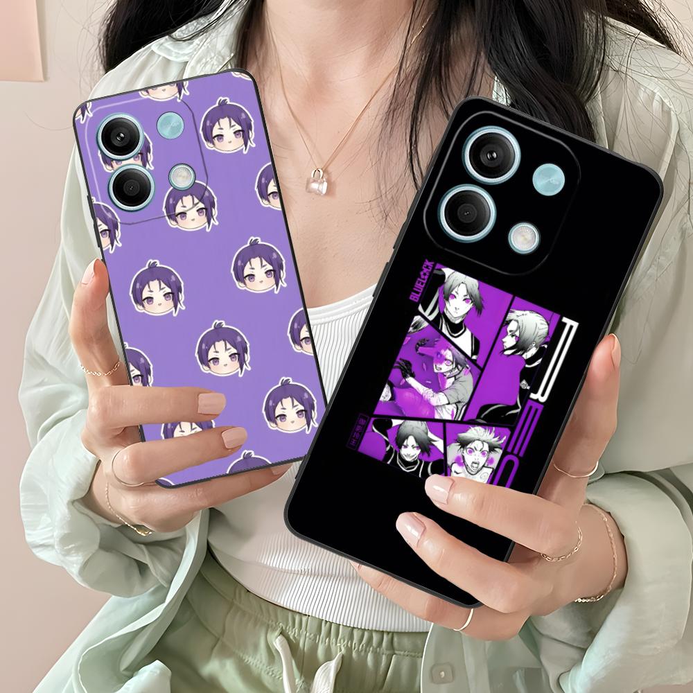 Blue Lock Reo Mikage Matte TPU Mobile Phone Case for Xiaomi Redmi Note 14 13 12 11 S Pro Plus 4G 5G Colorful Printing Cover