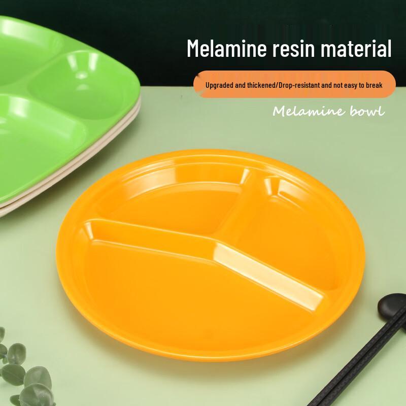 Bailexiang Melamine 6-Compartment Divided Fast Food Tray