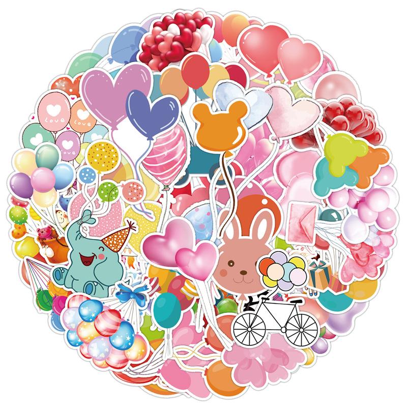 50Pc Holiday Balloons Stickers Skateboard Stickers Extreme Sports Stickers Trolley Case Guitar Mug Notebook Trend Stickers