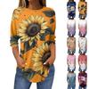 Womens T Shirts 3/4 Sleeve Shirts Solid Color Pullover Summer Spring Tops Blouses