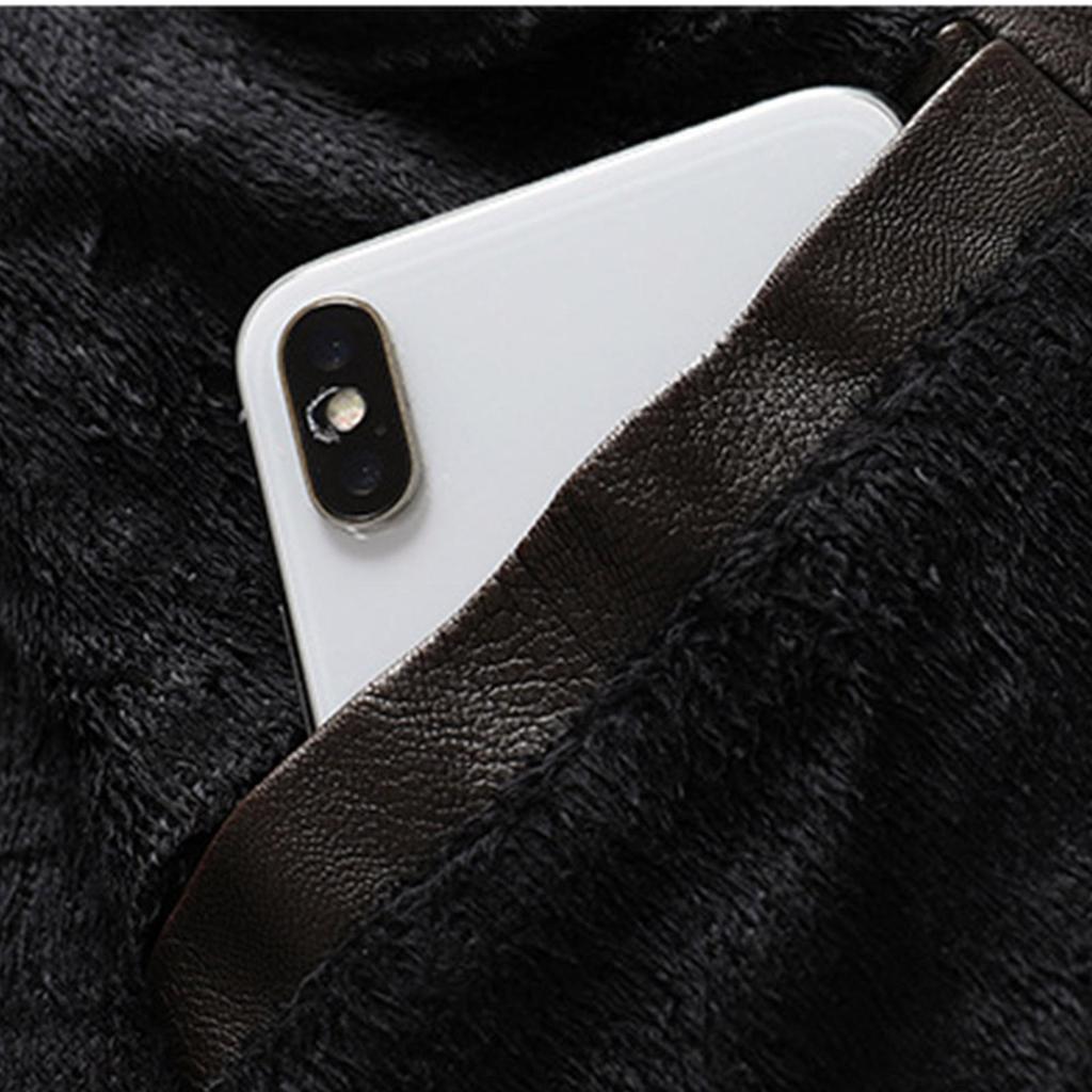 Men's Lapel Leather Jacket High Quality Simulated Leather PU Jacket Motorcycle Jacket