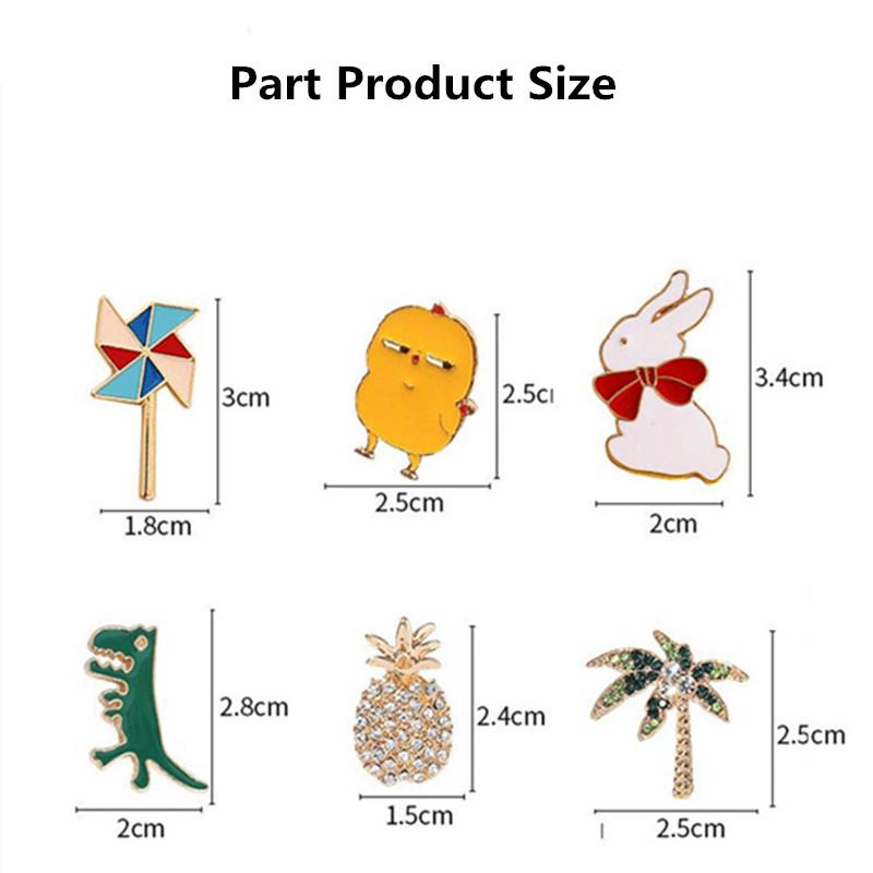 10-100Pcs Enamel Badges Pins Diversity Random Brooches Icons Plants Animal Fruit Pins On Backpack Clothes Hat Decor Accessories