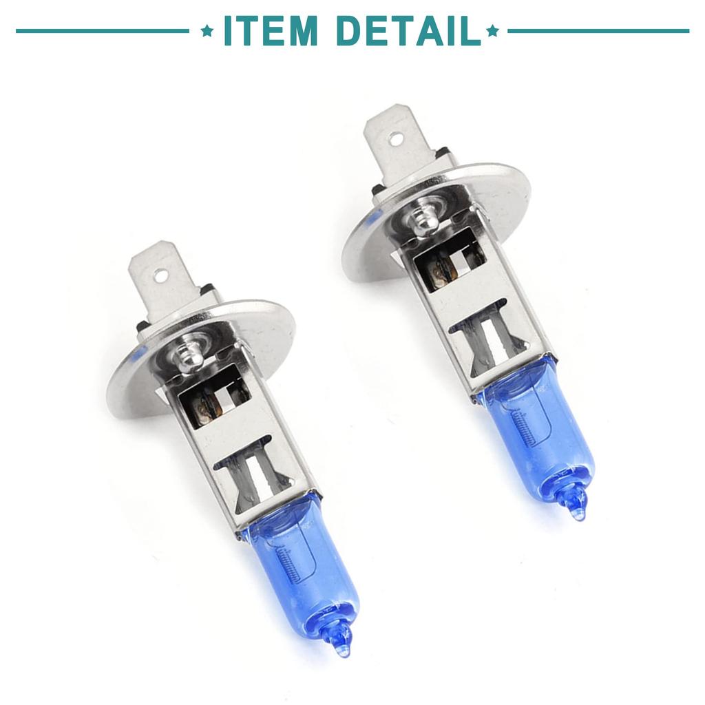 ACROPIX Halogen Fog Lamp Headlight 100W H1 White Silver Tone 2pcs