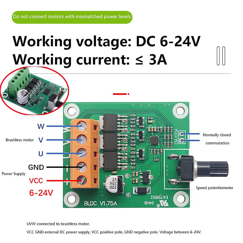 

High Quality Dc Brushless Motor Control Board 6V12V24 Volt CD Drive Fan Motor Governor DIY Accessories onesize