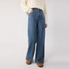 ELLE French Vintage Fashion Design Loose Versatile Wide Leg Straight Leg Pants Casual Jeans Women pants L8WQW159