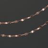 Shiny 92.5 Silver Cut Sparkling Rose Gold Chain Silver Anklet