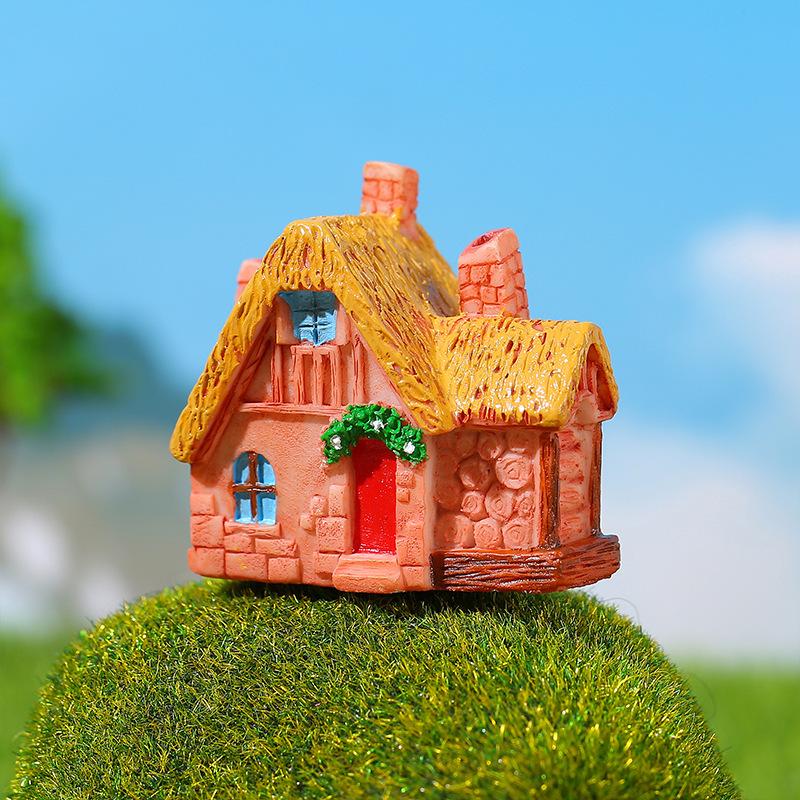 Country Cottage, Miniature House, Fairy Forest Decor, Micro Landscape, Resin Craft, Tabletop Ornament, Creative Figurine