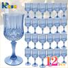 12PCS Plastic Champagne Flutes Shatterproof Tall Wine Glasses Reusable Drinkware for Wedding Party Outdoor Picnic Use