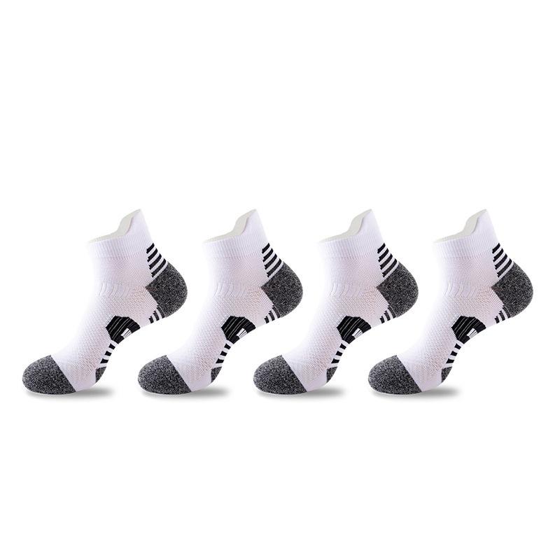 Unisex Professional Sports Socks for Marathon, Hiking, Basketball, and Badminton with Cushioned Bottom.