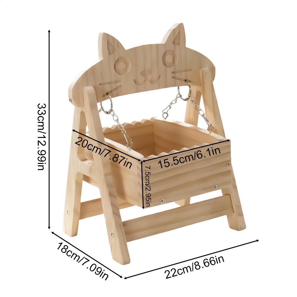 

Hamster Hammock Wood Cradle Toy for Small Animals Wooden Swing and Rocking Bed Hamster Hammock Toy for Gerbil Mouse Dwarf Ferret