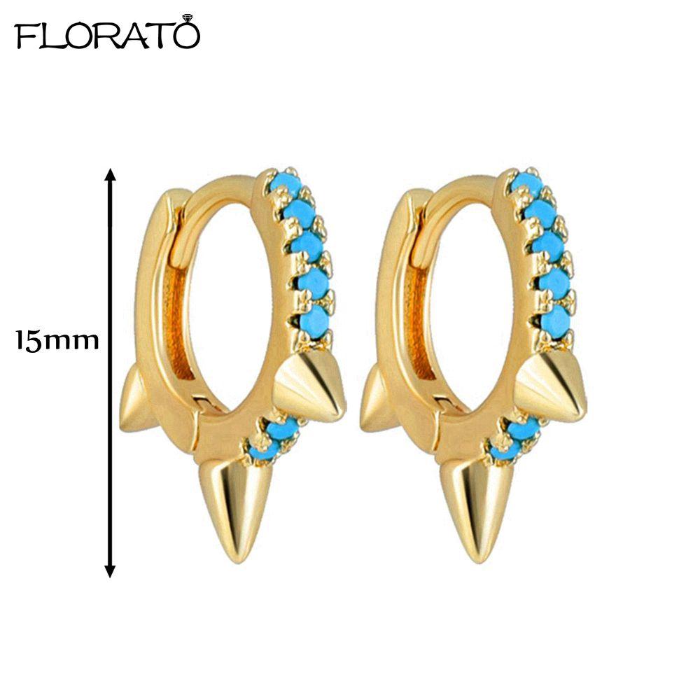 925 Silbernadel Punk Nieten Nieten Creolen Ohrringe für Damen Huggie Ohrringe Ohr Manschette Piercing Ohrring Gotischer Schmuck