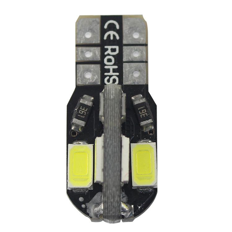 

T10 светодиодная автомобильная лампа шириной белый свет Canbus 5730 8SMD12V автомобильная светодиодная лампа боковой клин белый свет 450LM для автомобильного номерного знака