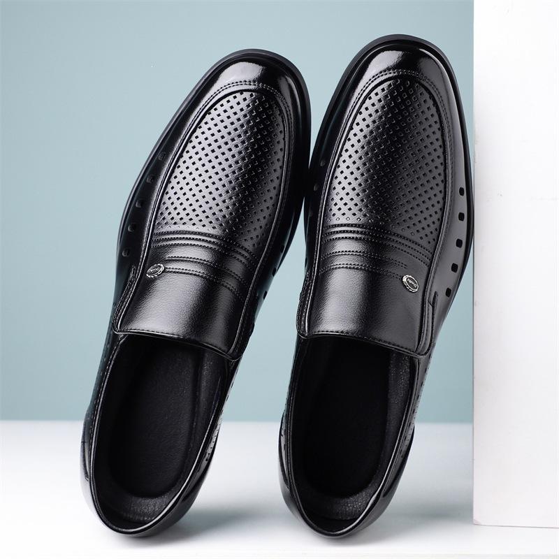 TEMU50 large size summer hollow two-layer business and leisure leather shoes tk