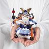 Osaka Choseido May Doll Helmet Ornament, Compact Mini Carp Streamer Set for Indoor Use, Ceramic, with a Successful General and Carp Streamer
