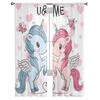 Animal Cartoon Unicorn Sheer Curtains for Living Room Bedroom Tulle Curtains Kitchen Window Treatments Panel Drapes