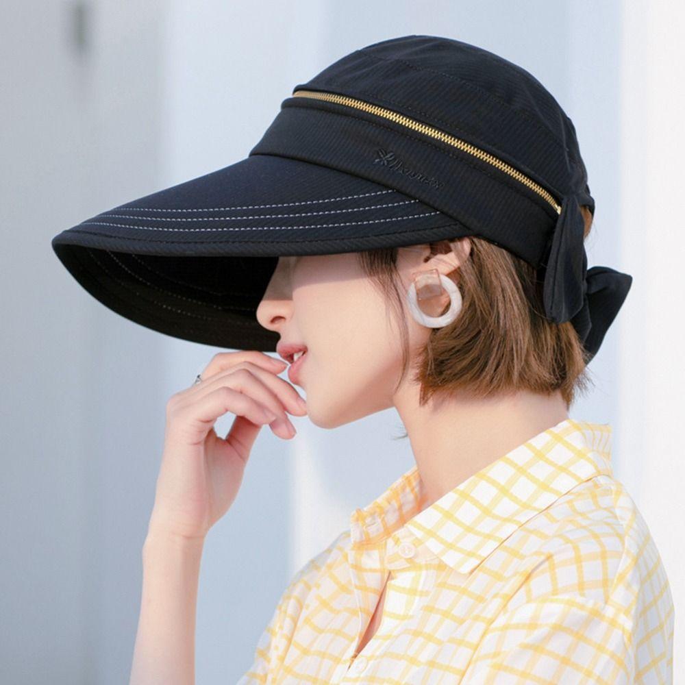 Summer Breathable Foldable Wide Brim Bucket Hat Empty Top Cap Panama Hat Sun Cap