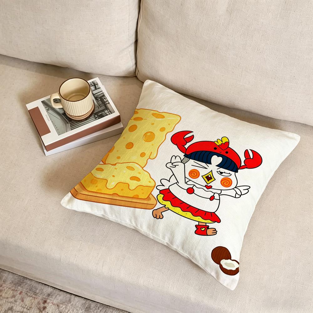 Samyang Buldak Chicken Ramen Cushion Cover Fabric Soft Furnishing,Pillowcase, Cushion Cover, Sofa Pillow, Home Decoration