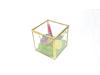 Geometric Flower House Flip-Top Jewelry Storage and Decorative Box with Preserved Flowers