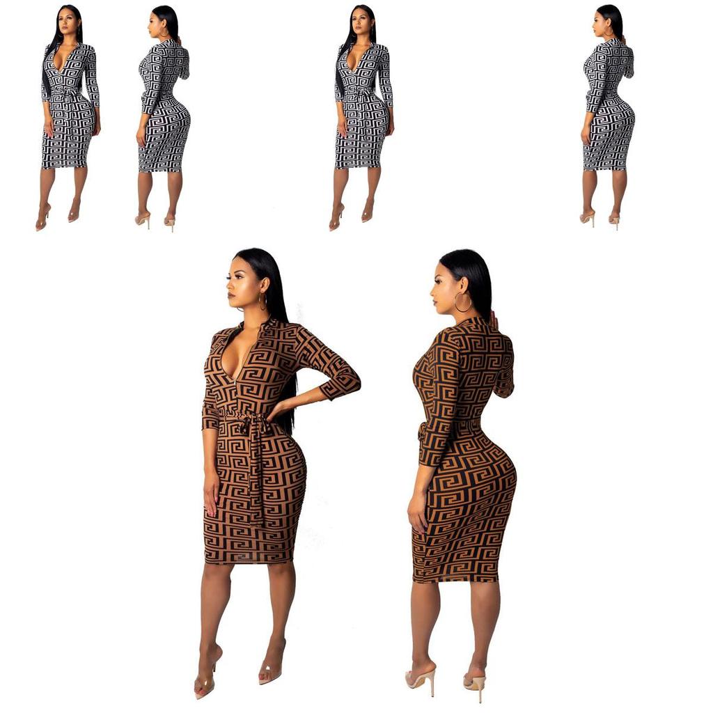 Fashion Womens Winter Women Long Sleeve Dress Slim Fit Sexy Dress Vneck