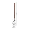 Stainless Steel Spoon & Fork Set with Wood Handle for Buffet & Hot Pot
