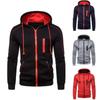 Mens Zip Up Hoody Plain Hoodie Zipper Sports Jumper Hooded Coat Warm Jacket