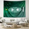 1PC Green Football Club Emblem Printed Tapestry Room Decoration Wall Hanging for Living Room Bedroom, dormitory, Birthday and Christmas gifts