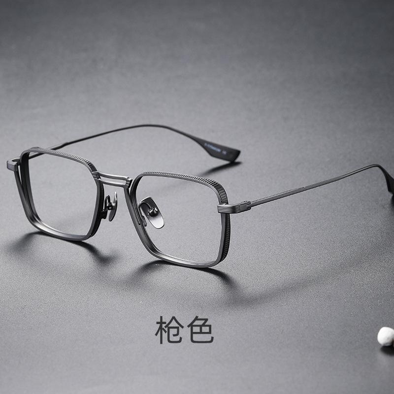 Myopia Glasses Male Ruffian Handsome Tide Can Be Equipped With Degree Retro Eye Frame Anti-Blue Flat Mirror