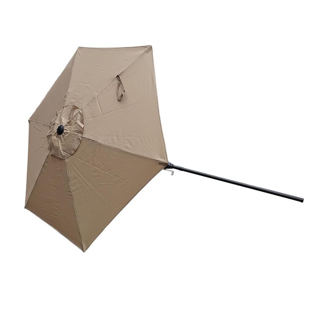 6.9ft Patio Umbrella Outdoor Table Umbrella Market Umbrella with 8 Sturdy Ribs for Garden Deck Backyard Pool Khaki