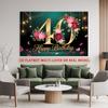 Party Backdrop Birthday Rose 40Th Photo Booth Background Wall Decor