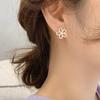 Hollow 3D Small Flower Earrings Women's Light Luxury High-end Temperament Super Fairy Back-to-school Ambience Fashion Versatile Daily Jewelry