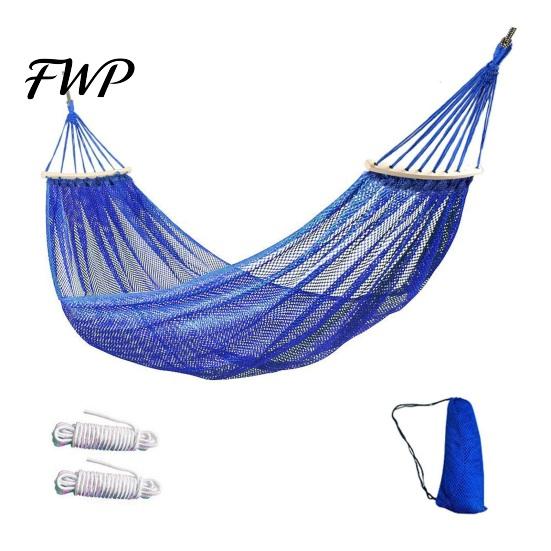 Adjustable Swing Hammock with Breathable Ice Mesh Design Double Load 45 Degree Traction Rope Bearing 200kg Reinforced Anti-rollover синий